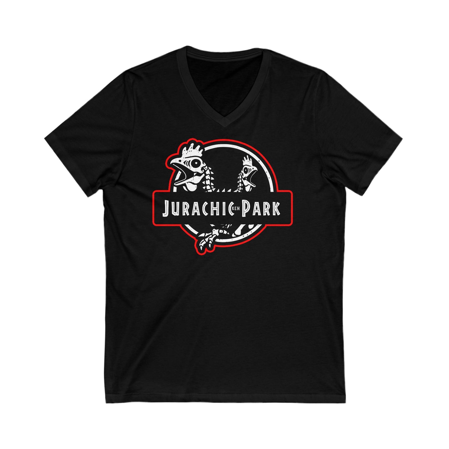 "Jurachicken" V-Neck Tee
